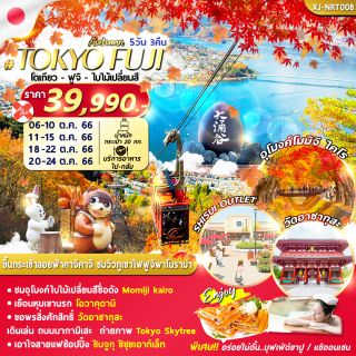 โปรแกรมทัวร์ ญี่ปุ่น ฟุจิ 5วัน 4คืน