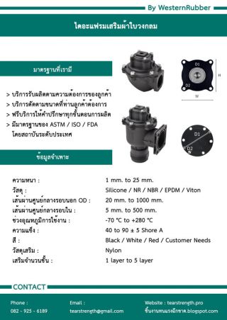 ไดอะแฟรม ทนแรงดันสูง