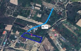 ขายที่ดินสวนไม้สัก เนื้อที่ 5 ไร่ 2 งาน ริมลำธาร วิวภูเขาด้านหลัง