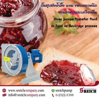 ปั๊มอาหาร ปั๊มของหนืด Peristaltic pump food grade TAPFLO