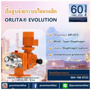 ปั๊มสูบจ่ายระบบไฮดรอลิก ORLITA® EVOLUTION ได้รับมาตรฐาน API 675