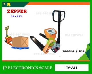 เครื่องชั่งรถพาเลท 2ตัน ค่าความละเอียด 1kg ยี่ห้อ ZEPPER รุ่น TA-A12 (Hand Pallet Scale)
