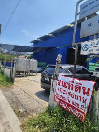 ขายที่ดินพร้อมโกดัง โรงงาน ซ.ไทยประกัน 21 บางเสาธง ใกล้ ถ.เทพารักษ์ 2.2 กม