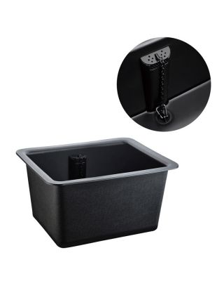 อ่างซิงค์ห้องปฏิบัติการแบบติดตั้งสะดืออ่างภายในตัว PP Mid-sized Sink (Anti-overflow / desing)