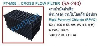 BIO MEDIA FULLTECH จำหน่าย FT-M08 (SA-240) CROSS FLOW Packing Media พลาสติกมีเดีย สำหรับงานบำบัดน้ำเสีย ส่วนกรอง งานไบโอแก๊ส บ่อปลา