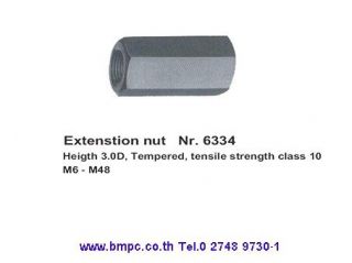 Extension Nut, Nut higth 3.0d