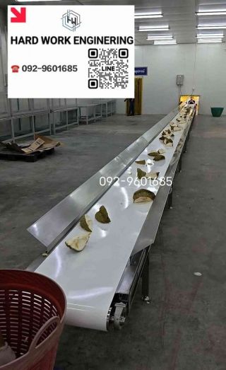 สายพานทิ้งเปลือกทุเรียน  สายพานล้มทุเรียน