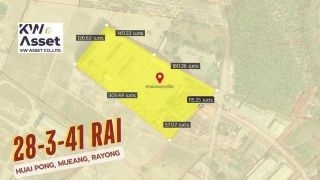 ขายที่ดิน พร้อมโรงงาน เนื้อที่ 28-3-41 ไร่ ห้วยโป่ง เมืองระยอง