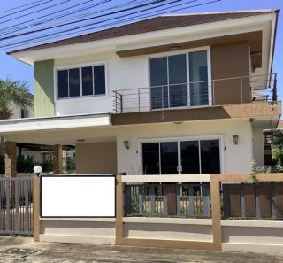 ขายบ้านเดี่ยว 2 ชั้น บ้านพูนสุขวิลล่า แปลงริม 4นอน 3น้ำ ตรงข้ามสโมสร